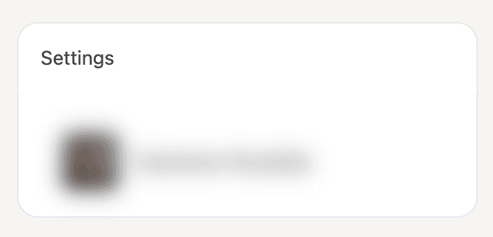 Organization Settings menu