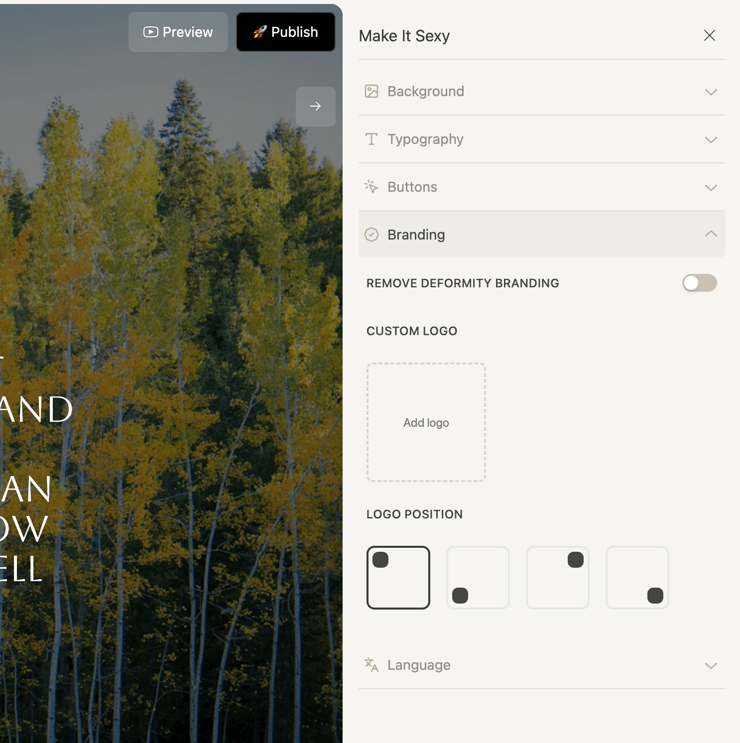 Add a custom logo to your form