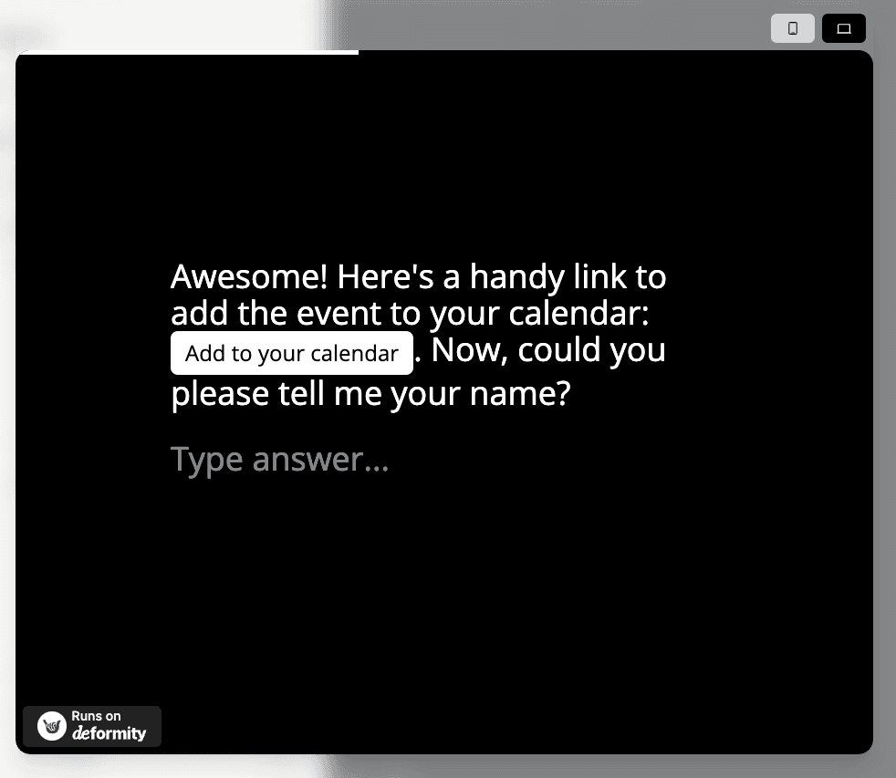Add a custom link to your form via markdown in logic