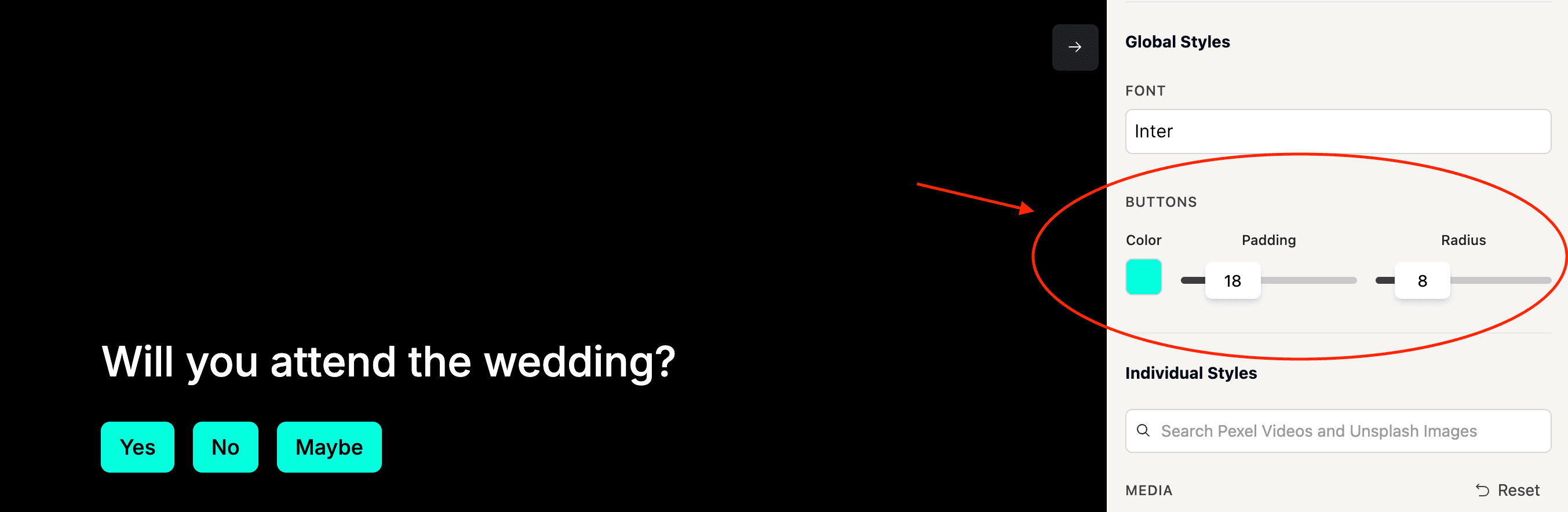 Choosing a color for all buttons