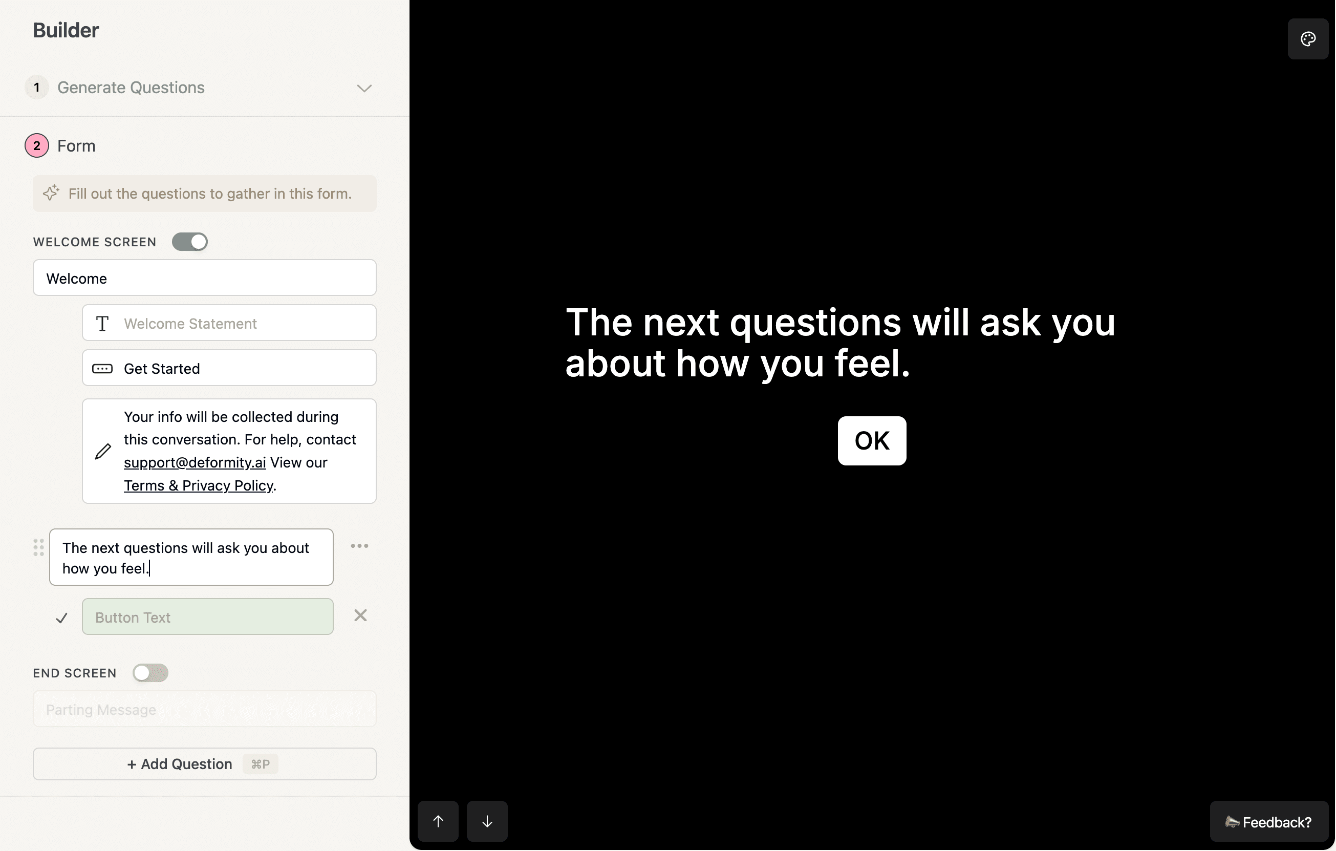 Example confirmation statement