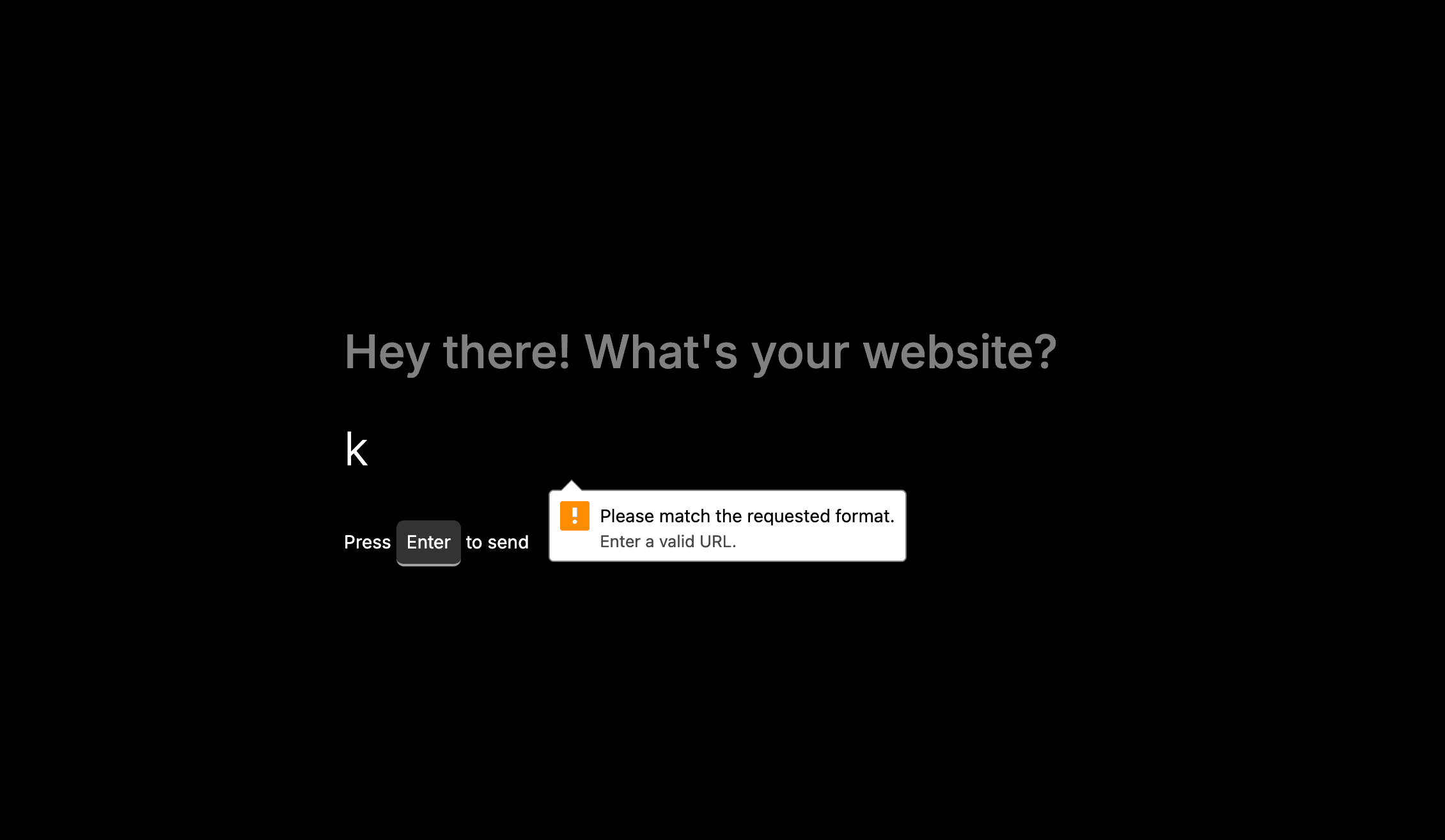 An example of the URL question type