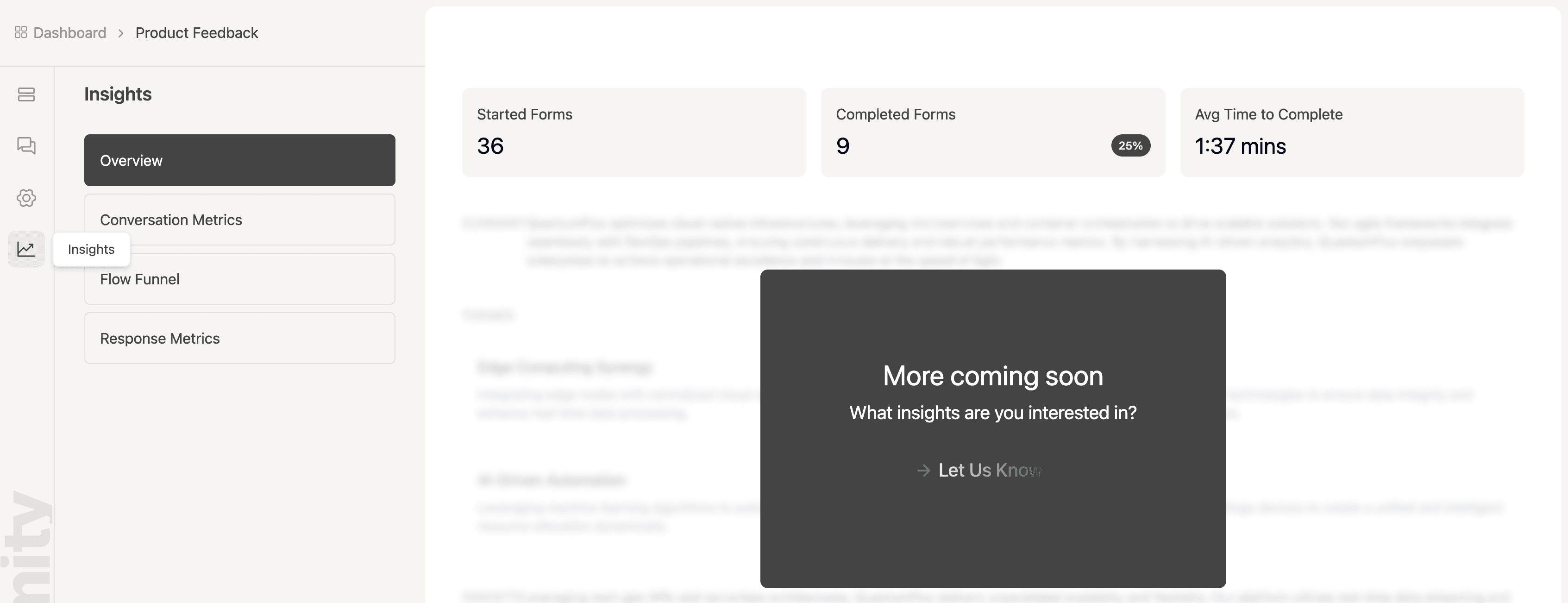 Navigation to the Insights tab