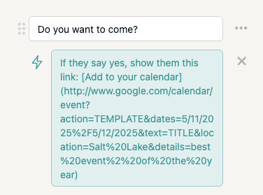 Add markdown in your logic block