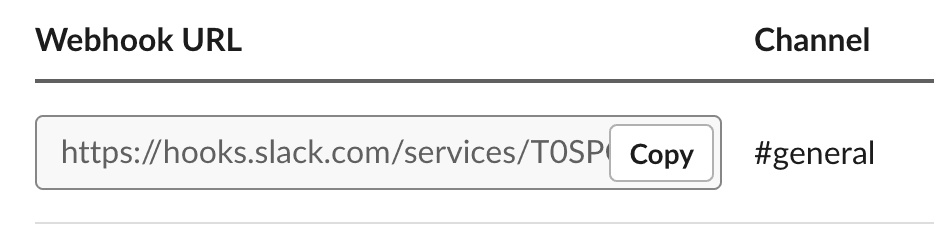 Create new Webhook URL